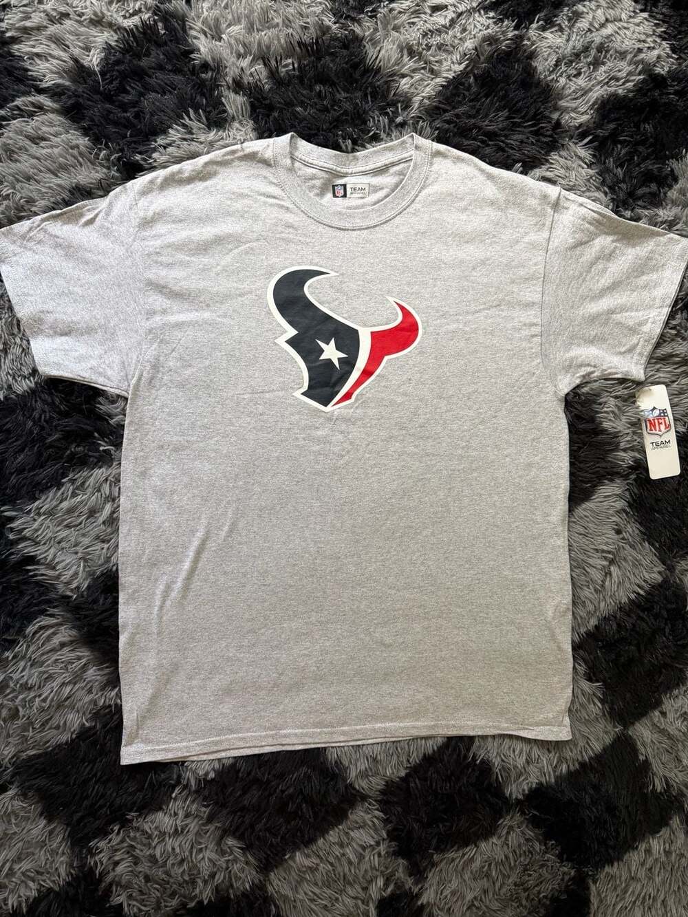 NWT NFL Team Apparel Houston Texans Heather Gray Short Sleeve T-Shirt